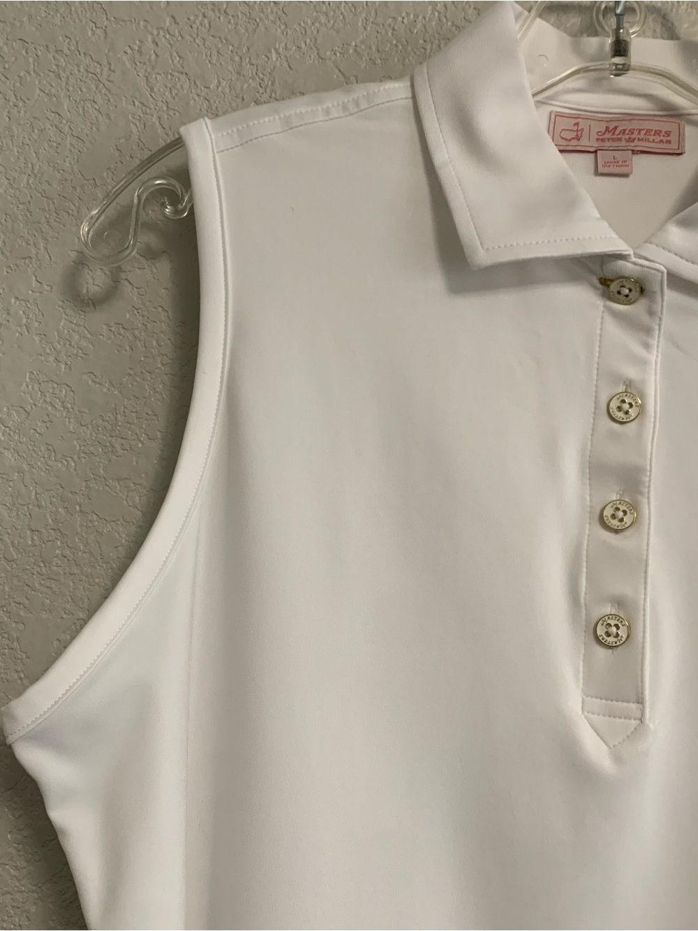 Masters Peter Millar Golf Shirt Polo Top Womens L Sleeveless Performance Preppy - Picture 4 of 15